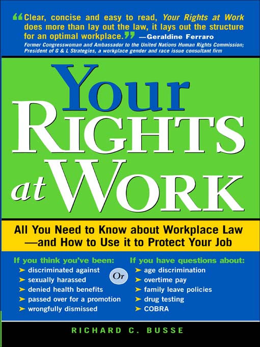 Title details for Your Rights at Work by Richard Busse - Wait list